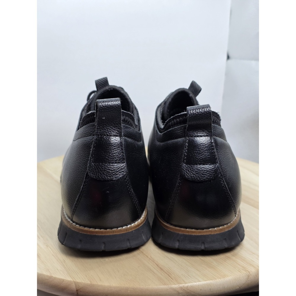 Mens Size 12 - Hush Puppies Colby Oxford Black Solid Leather HMV10442-007 - Picture 6 of 10